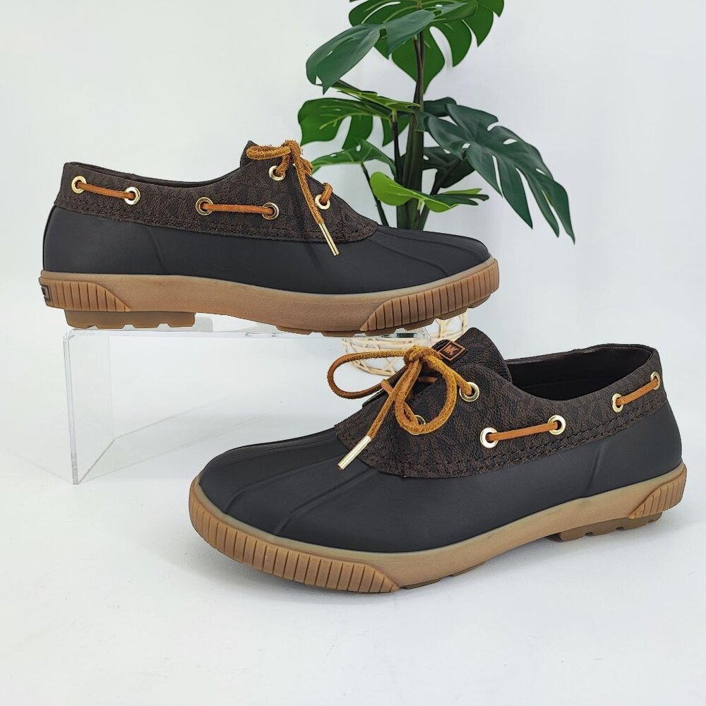 Michael Kors Women's Brown Rubber Boot Size 10